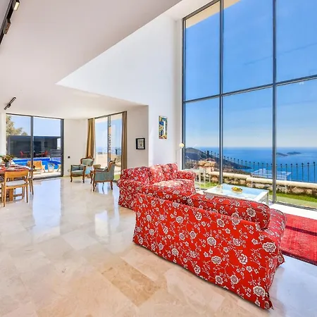 Luxury Sea View W Pool Near In Villa Kalkan